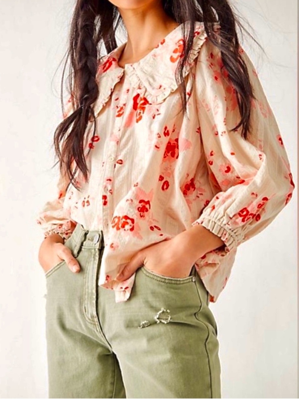 FP Floral Collared Blouse